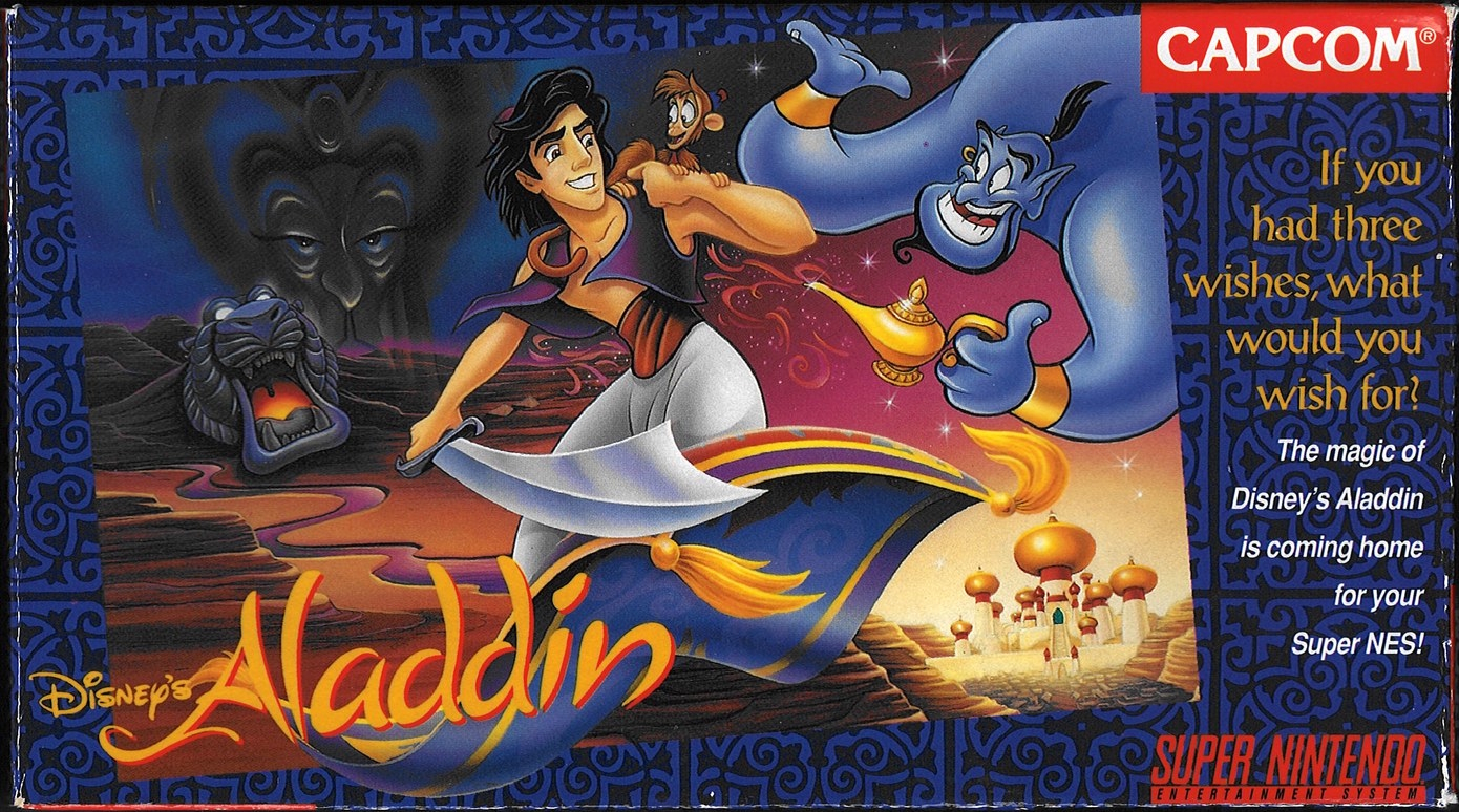 Capcom Aladdin mailer sleeve, front